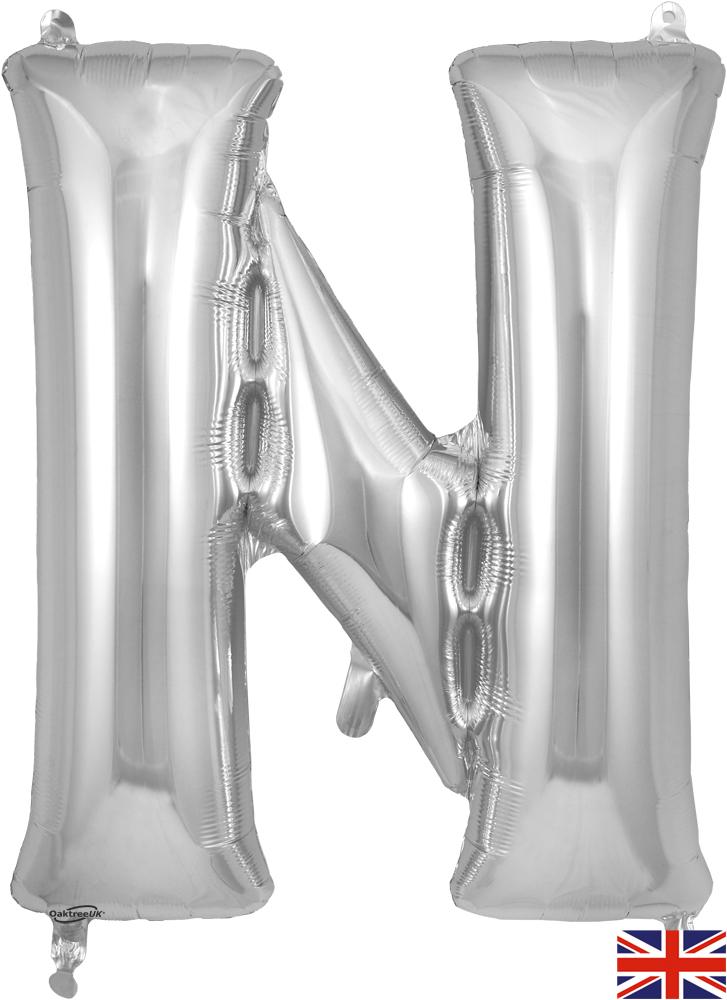 Giant Silver N Foil Balloon