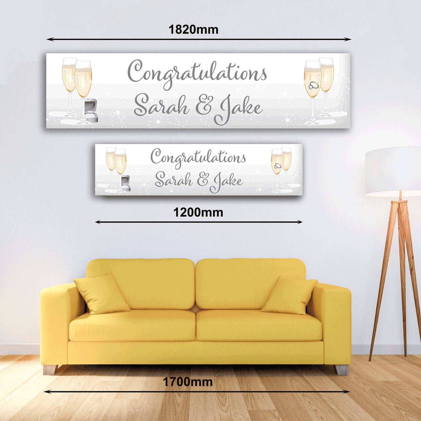 Personalised Banner - Engagement - Paper or Vinyl