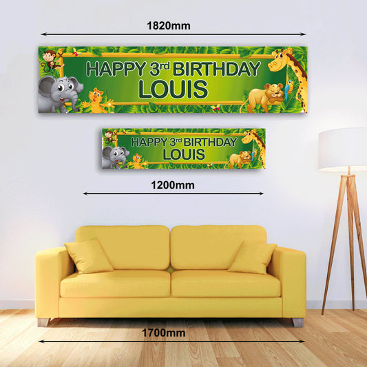 Personalised Banner - Jungle - Paper or Vinyl