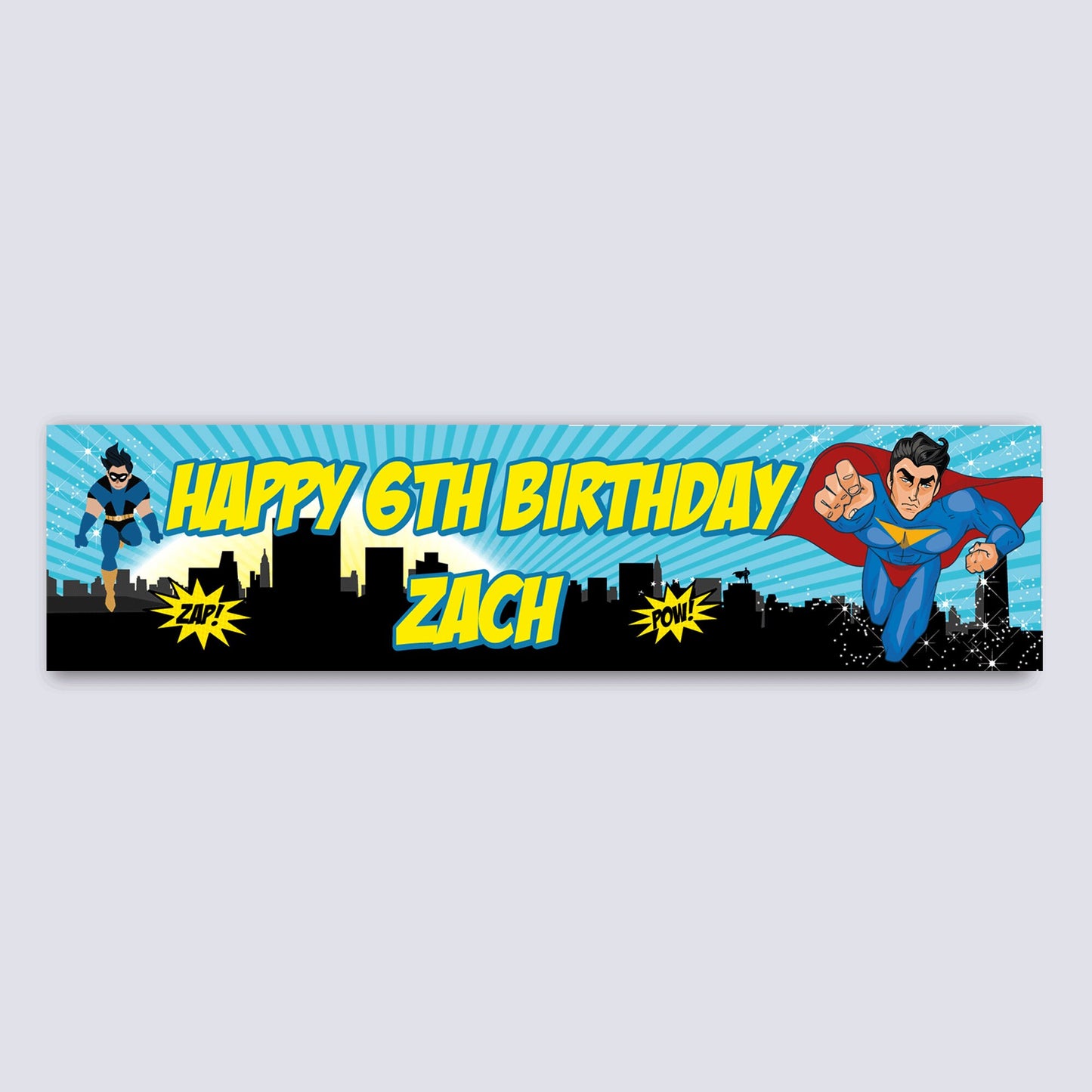 Personalised Banner - Superhero - Paper or Vinyl