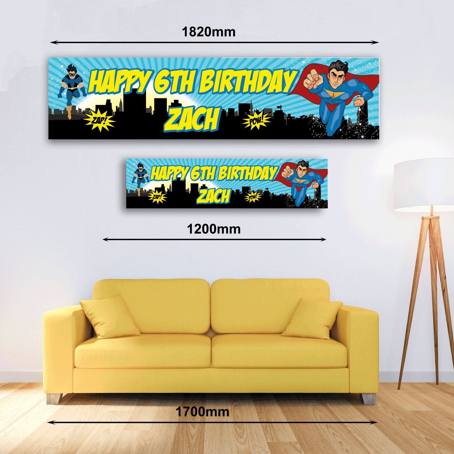Personalised Banner - Superhero - Paper or Vinyl