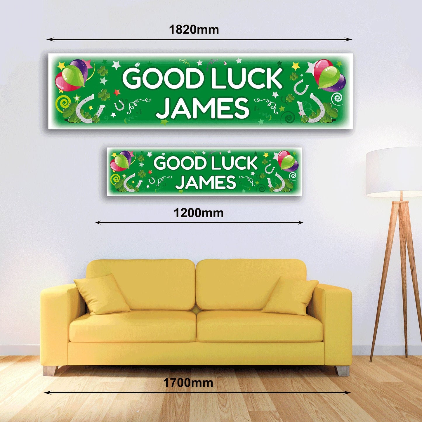 Personalised Banner - Good Luck - Paper or Vinyl