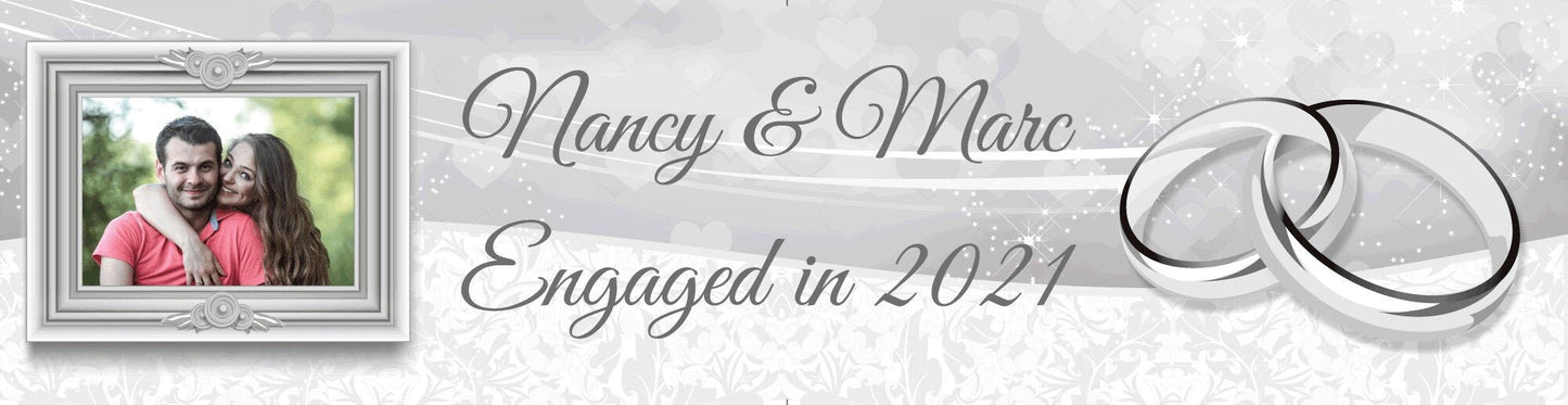 Personalised Banner - Wedding/Engagement Banner with Photo