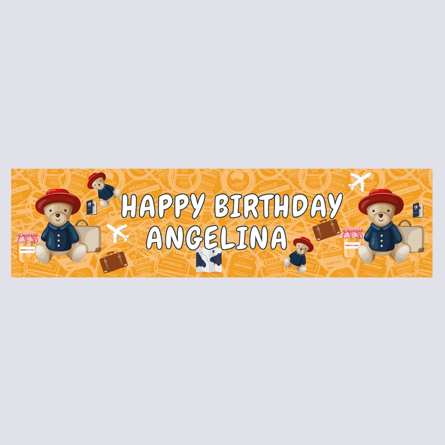 Personalised Teddy Bear Banner - Paper or Vinyl