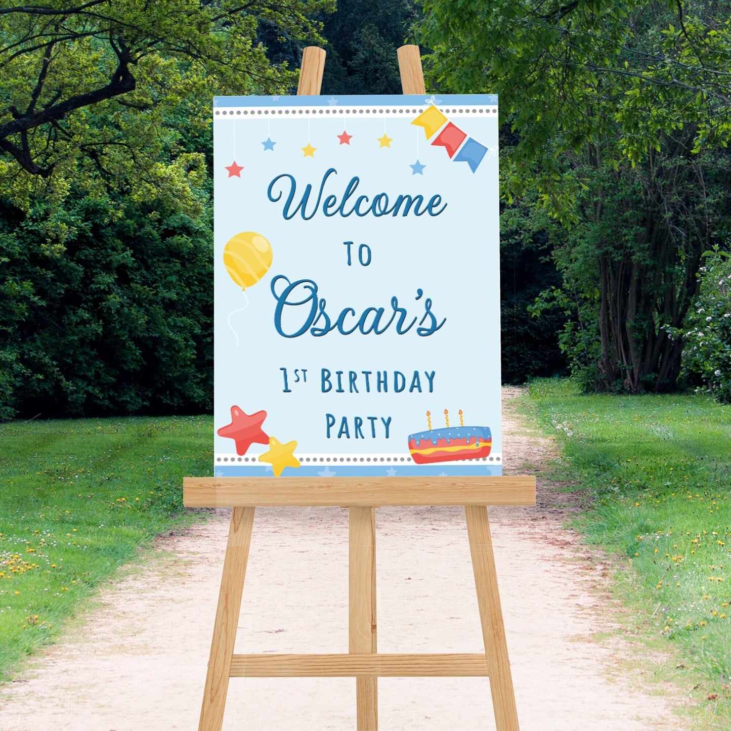 Personalised 1st Birthday Boy Sign Birthday Sign First Birthday Welcome Sign