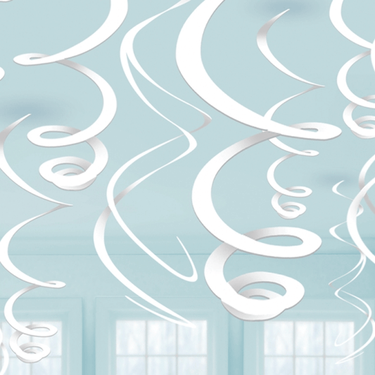 White Decorative Swirls (Pk 12)
