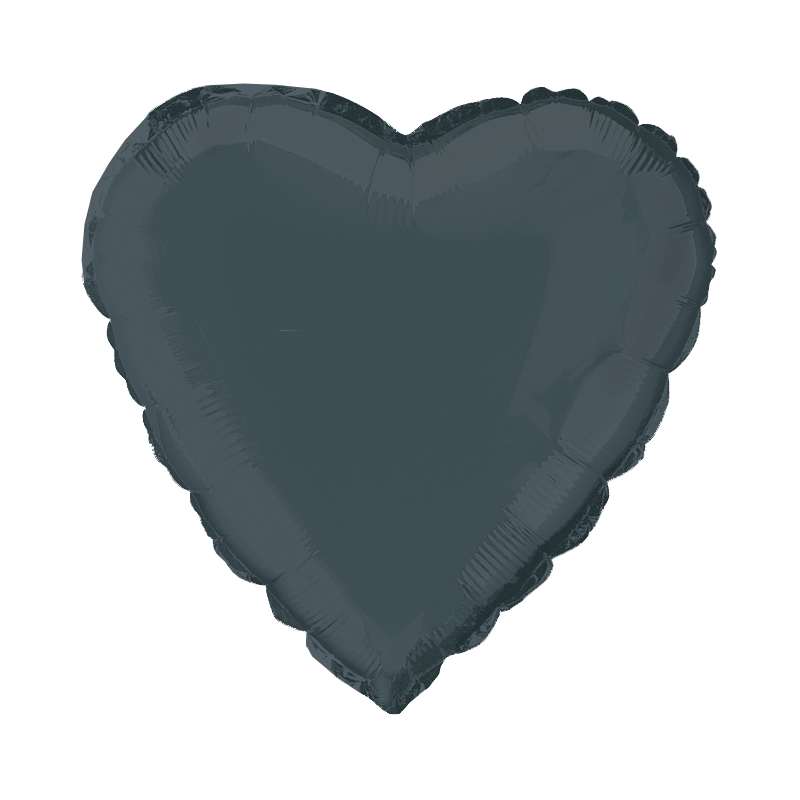 Black Heart Foil Balloon