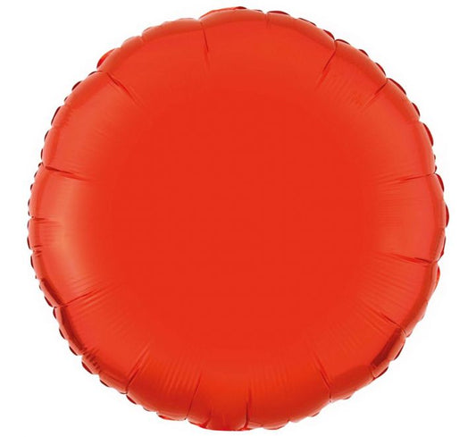 Orange Round Foil Balloon