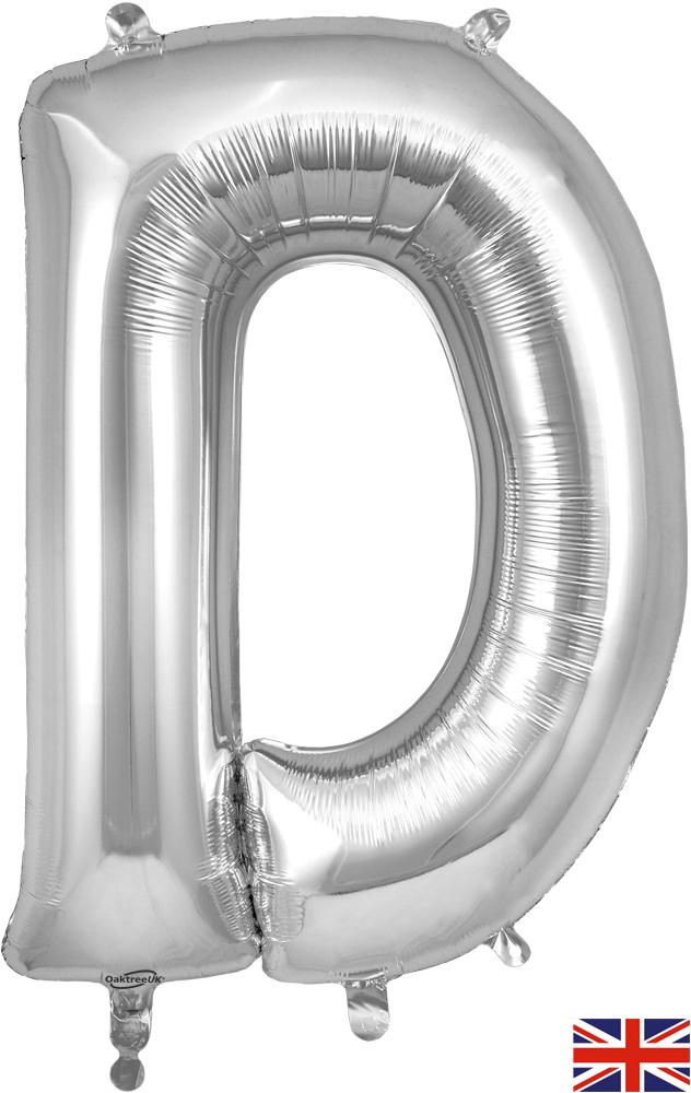 Giant Silver Foil D Balloon