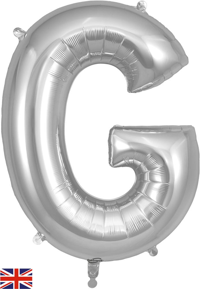 Giant Silver G Foil Balloon