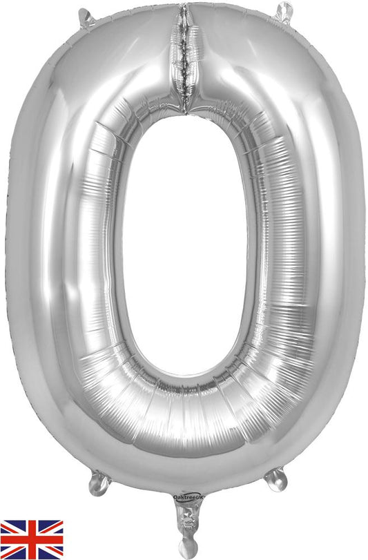 Giant Silver O Foil Balloon