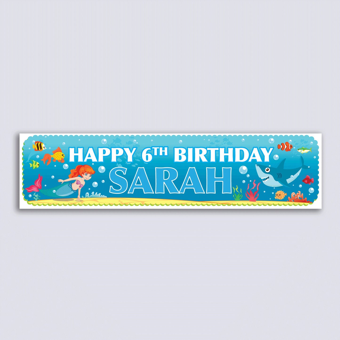 Personalised Banner - Mermaid - Paper or Vinyl