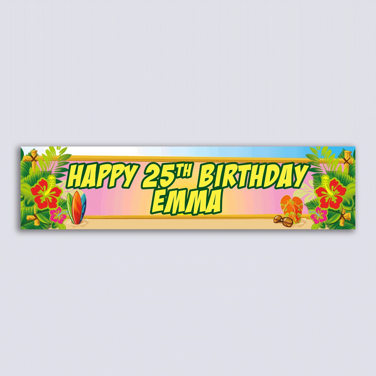 Personalised Banner - Luau - Paper or Vinyl