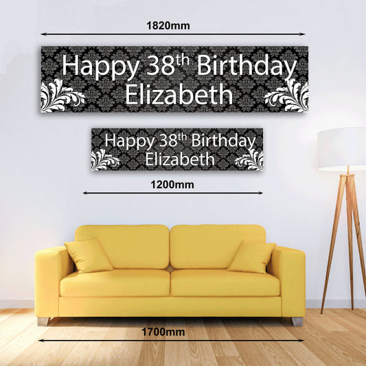 Personalised Banner - Retro - Paper or Vinyl