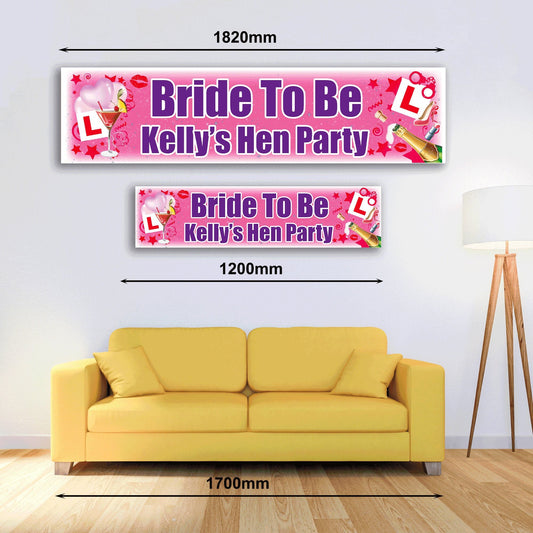 Personalised Banner - Hen Party - Paper or Vinyl
