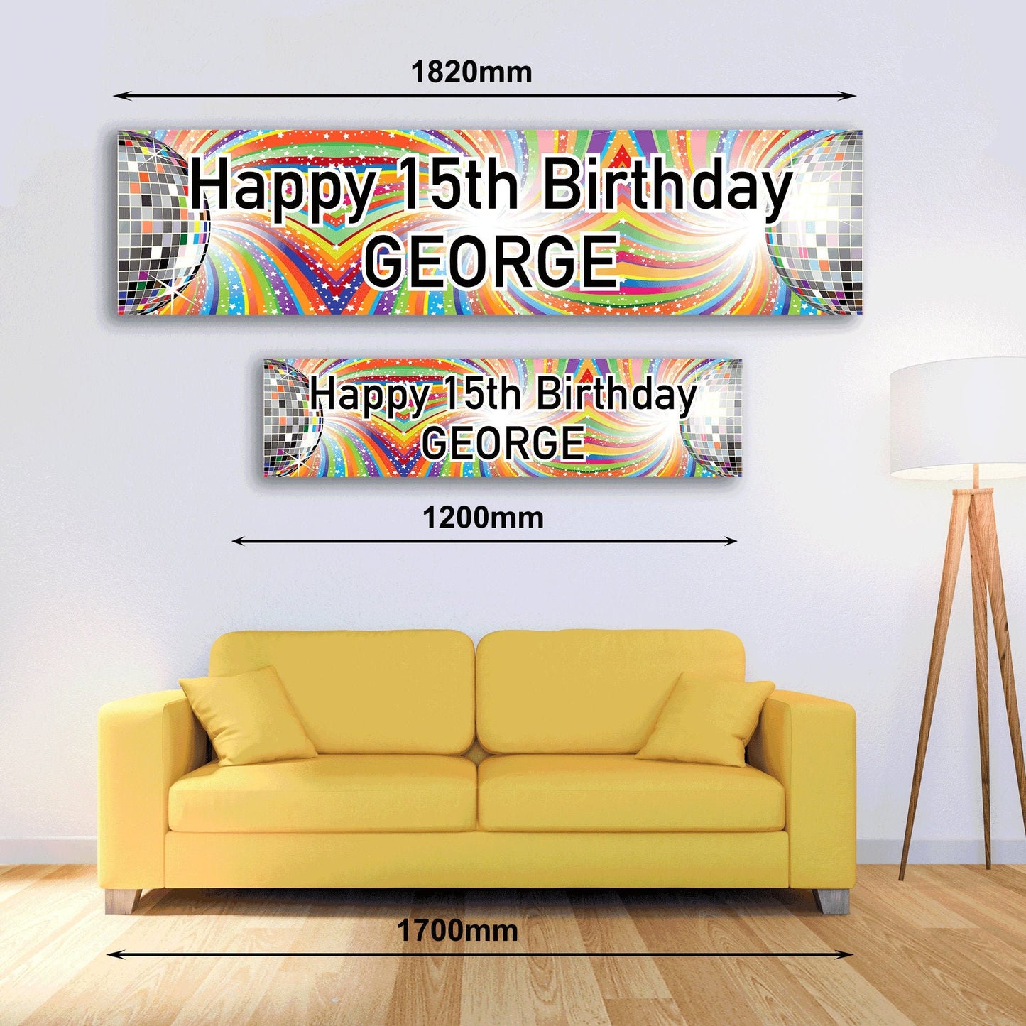 Personalised Banner - Disco - Paper or Vinyl