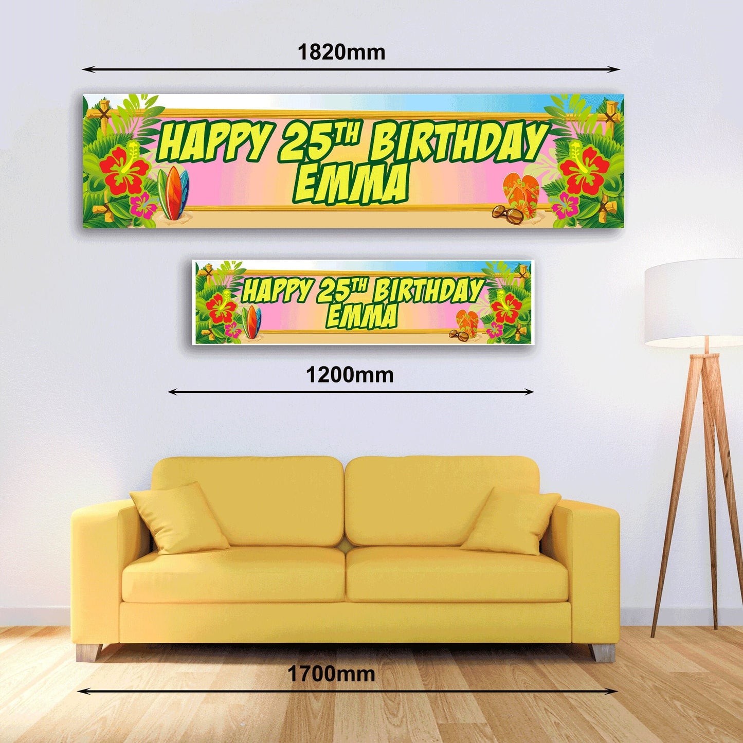 Personalised Banner - Luau - Paper or Vinyl