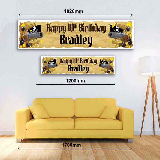 Personalised Banner - Pirate - Paper or Vinyl