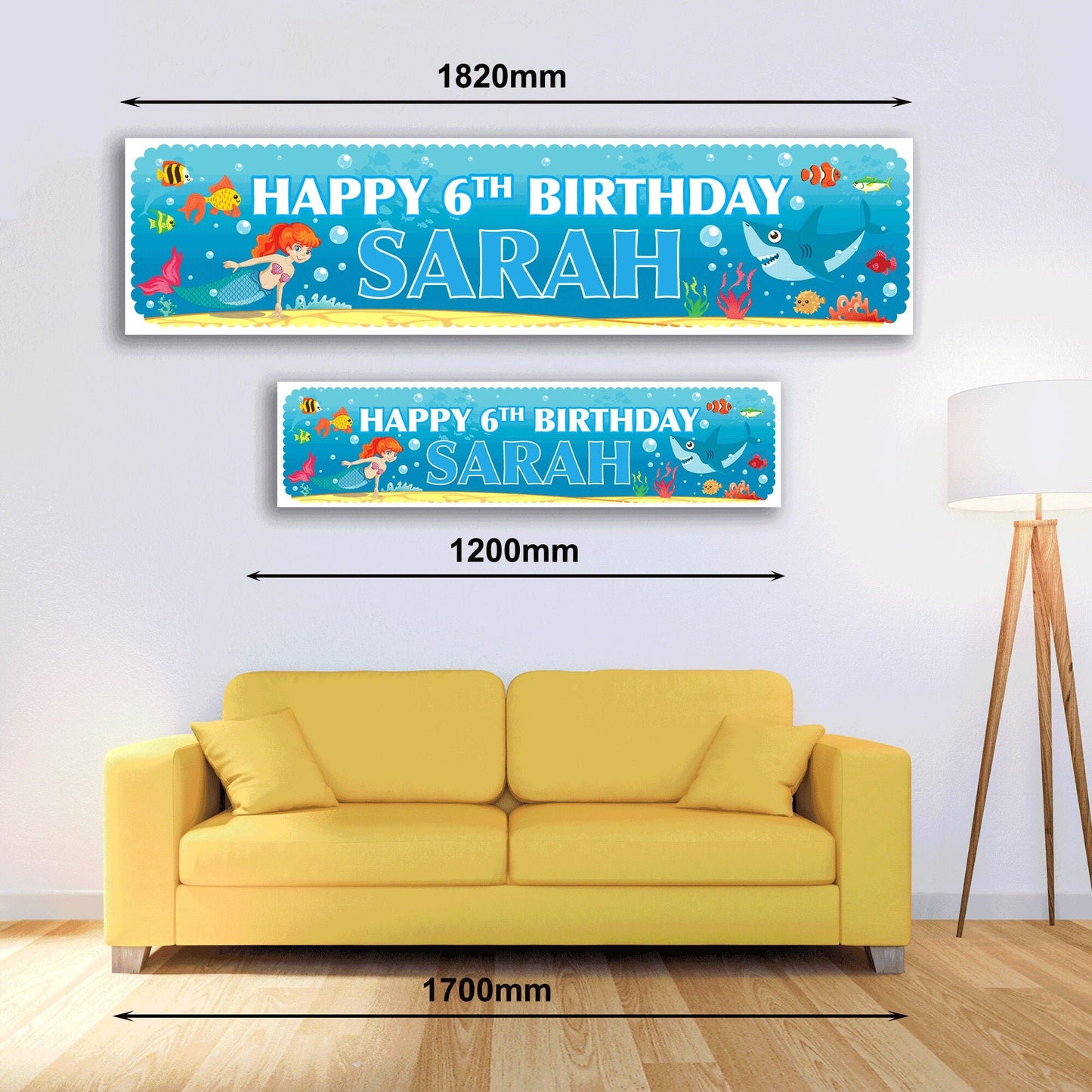 Personalised Banner - Mermaid - Paper or Vinyl