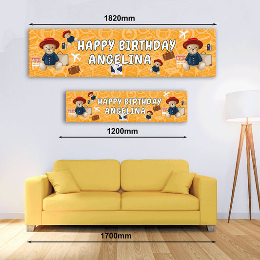 Personalised Teddy Bear Banner - Paper or Vinyl