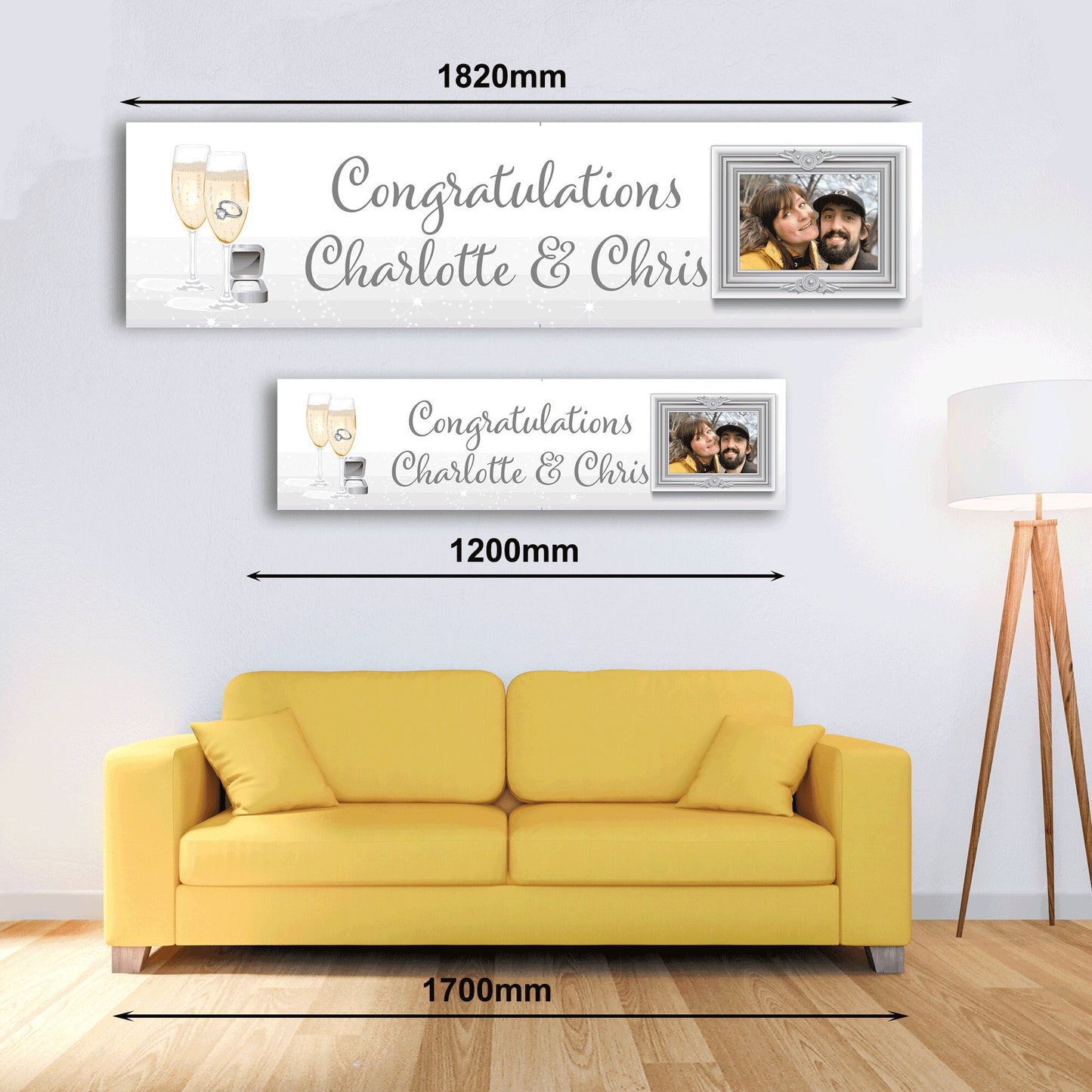 Personalised Banner - Engagement 2 Banner with Photo