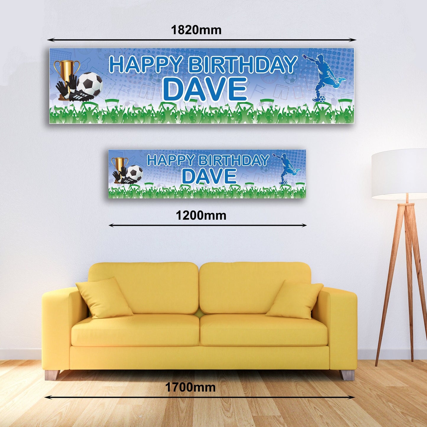 Personalised Banner - Football Banner, Football Decoration, Football Birthday Banner