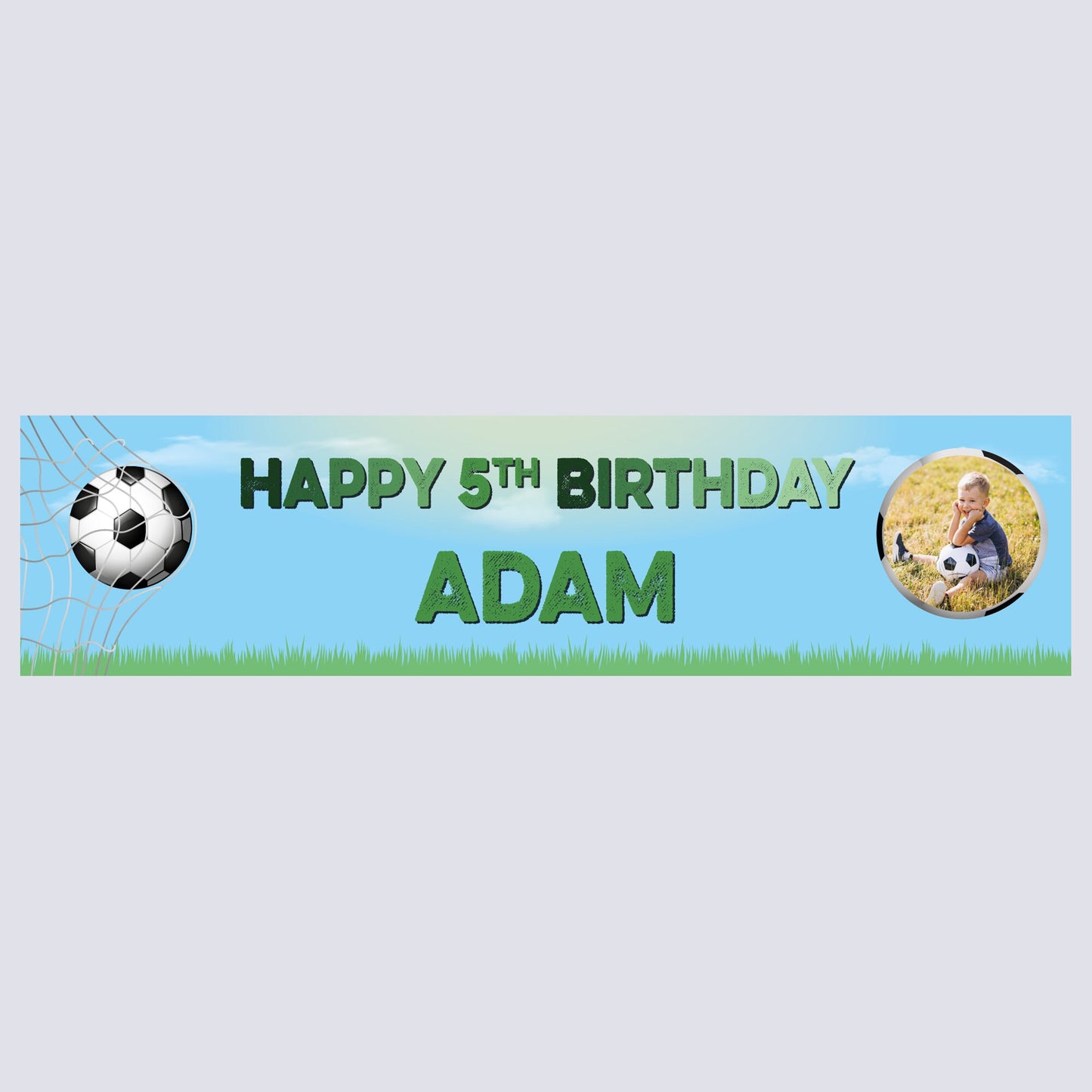 Personalised Banner - Football Banner with Photo Personalised Football Banner