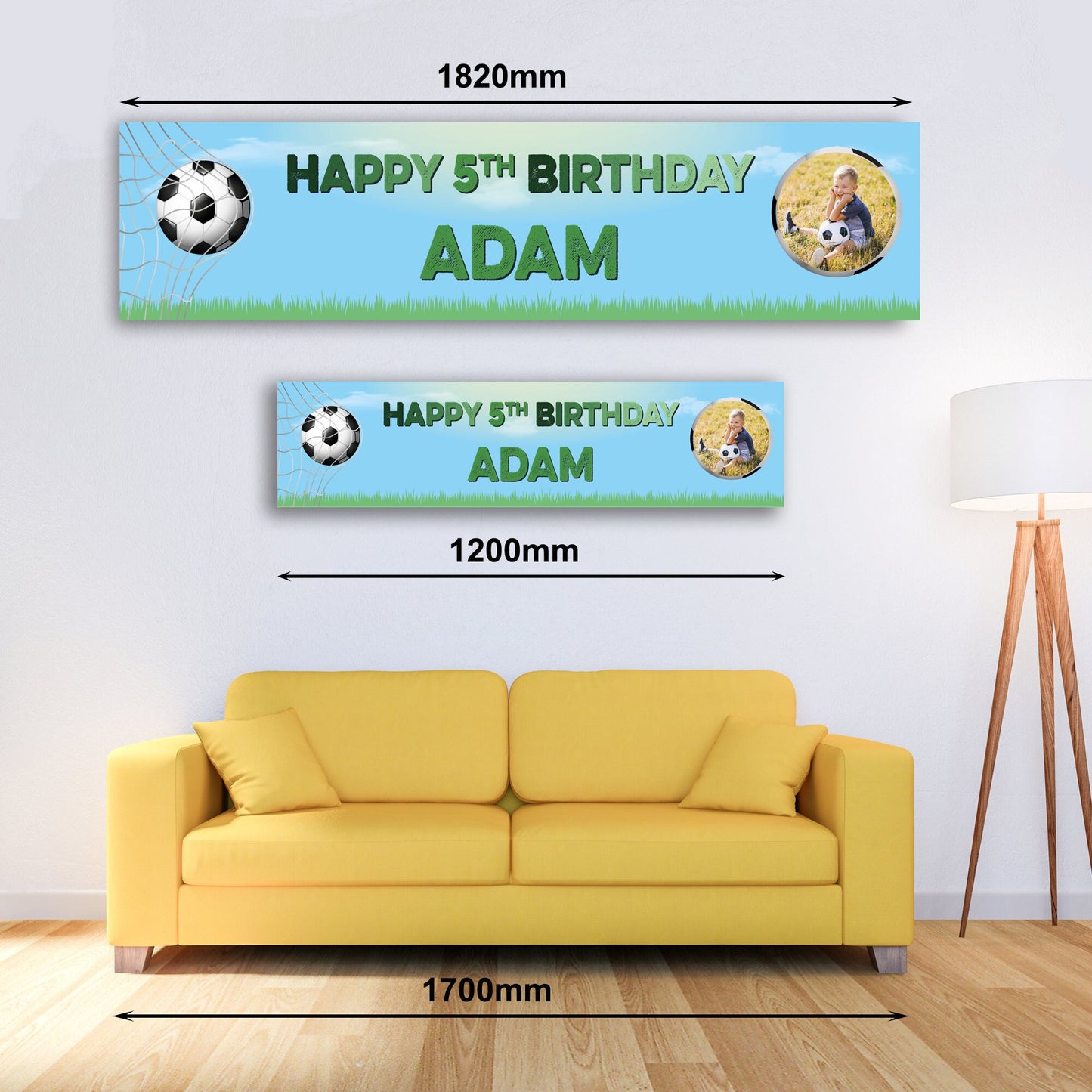 Personalised Banner - Football Banner with Photo Personalised Football Banner