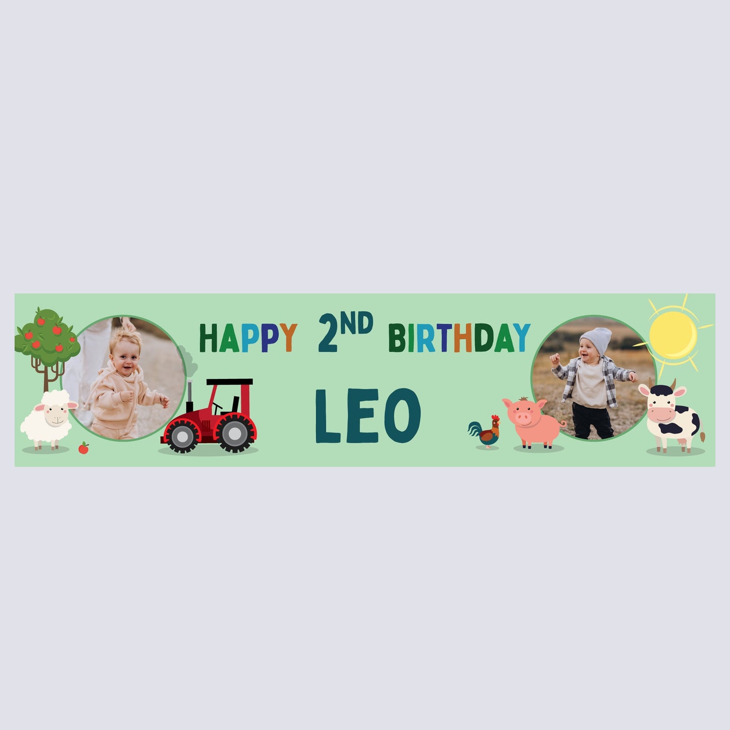 Personalised Banner - Farm Banner with Photo Personalised Farmyard Banner