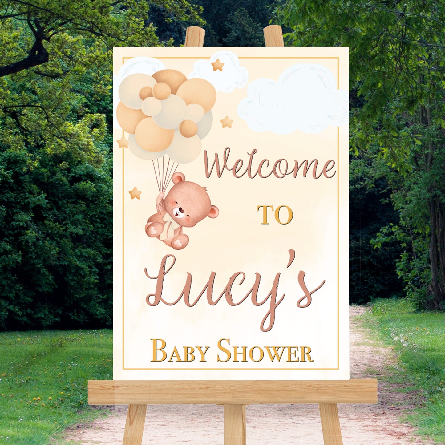 Personalised Yellow Baby Shower Sign Baby Shower Sign Baby Shower Welcome Sign