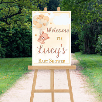 Personalised Yellow Baby Shower Sign Baby Shower Sign Baby Shower Welcome Sign