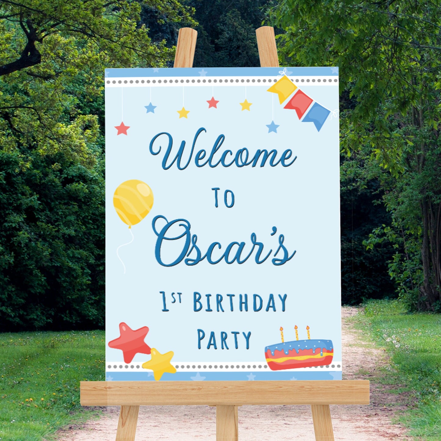 Personalised 1st Birthday Boy Sign Birthday Sign First Birthday Welcome Sign
