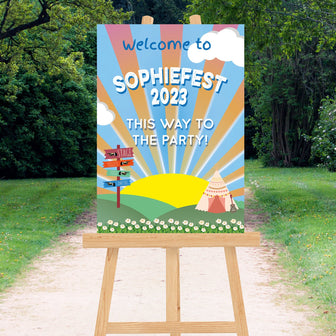 Personalised Festival Camp Welcome Sign