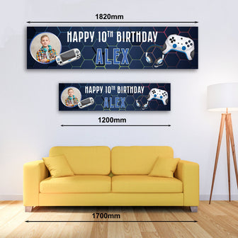 Personalised Gamer Banner - Paper or Vinyl Personalised Gaming Banner